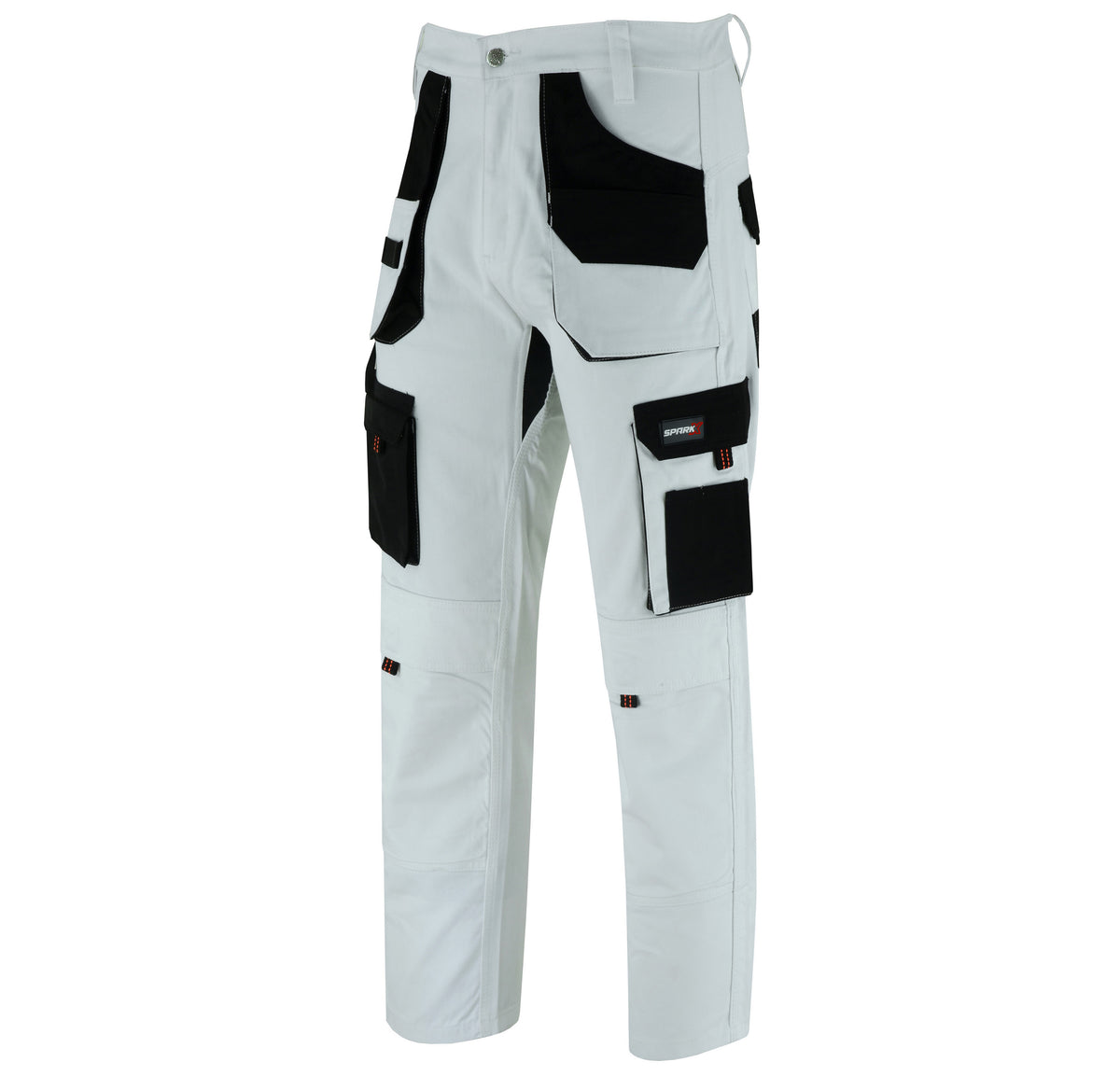 White cargo work store pants