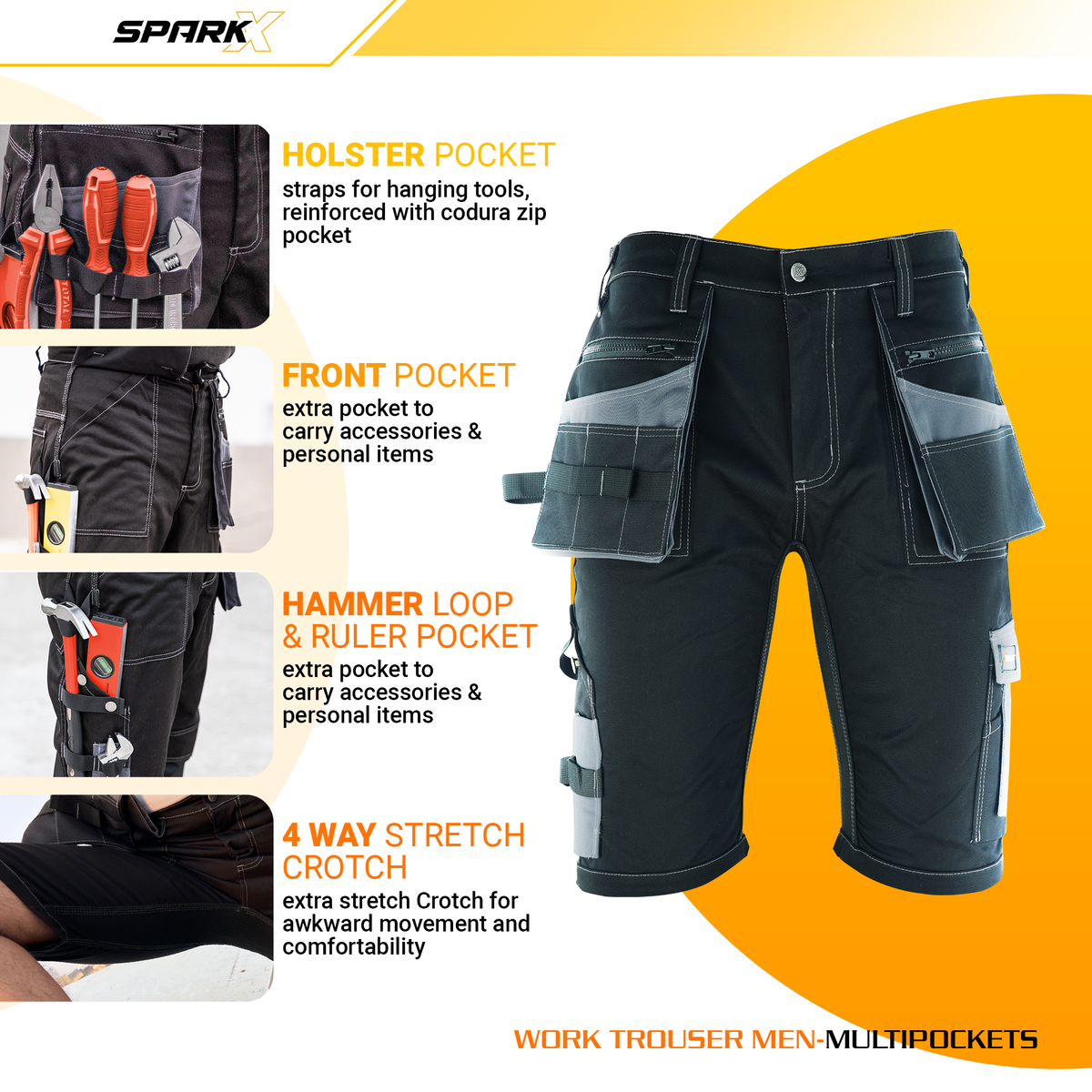 Work shorts 2025 with tool pockets