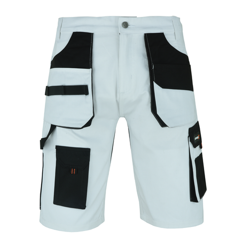 SparkX Painters Shorts White - Multi Pocket Cargo Work Decorators Short