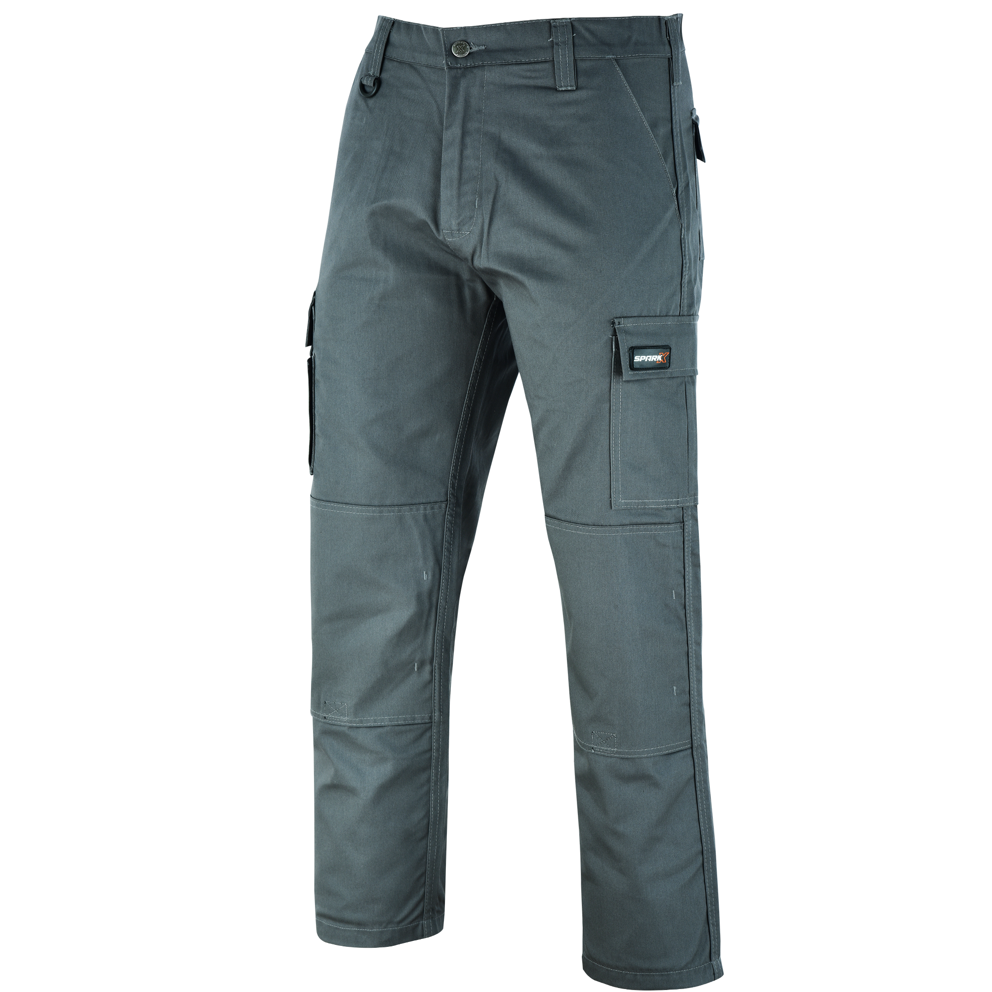 SparkX Combat Cargo Work Trousers Men - Durable, Lightweight, Breathable & Triple Stitched - Multi Pocket, Knee Pad Workwear Safety Cargo Pants Main image