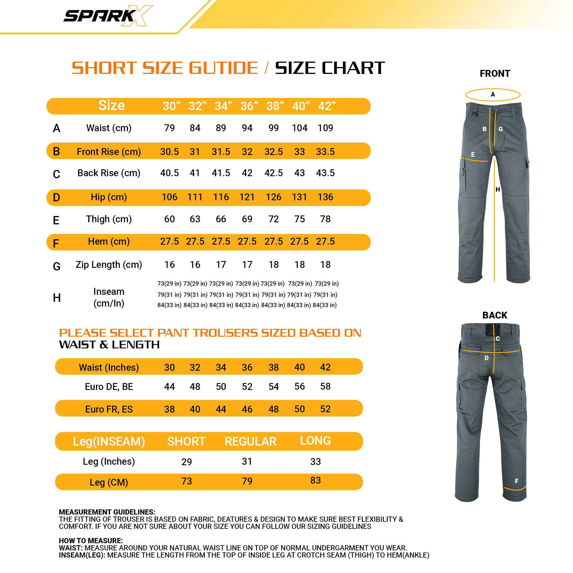SparkX Combat Cargo Work Trousers Men - Durable, Lightweight, Breathable & Triple Stitched - Multi Pocket, Knee Pad Workwear Safety Cargo Pants